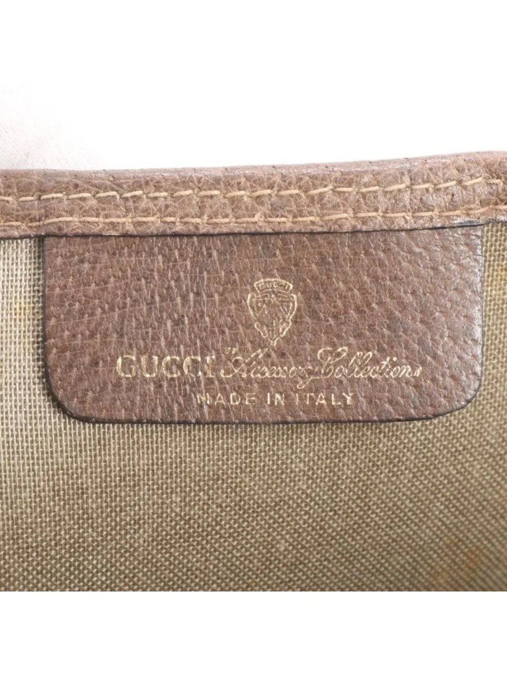 Gucci GG Split Sherry Line Leather Tote Shoulder